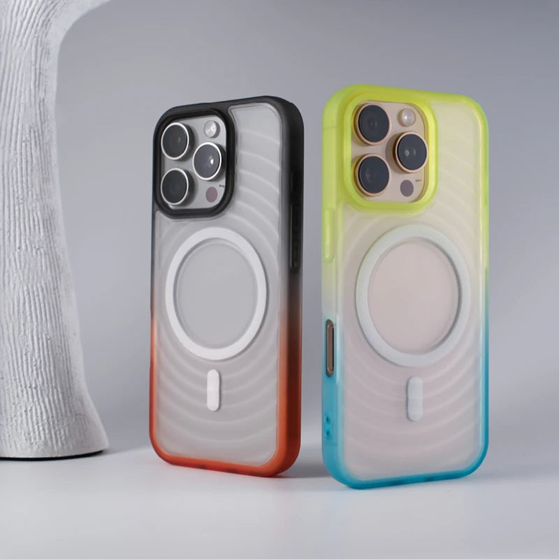 Creative 3D Circle Waves Magnetic Case for iPhone