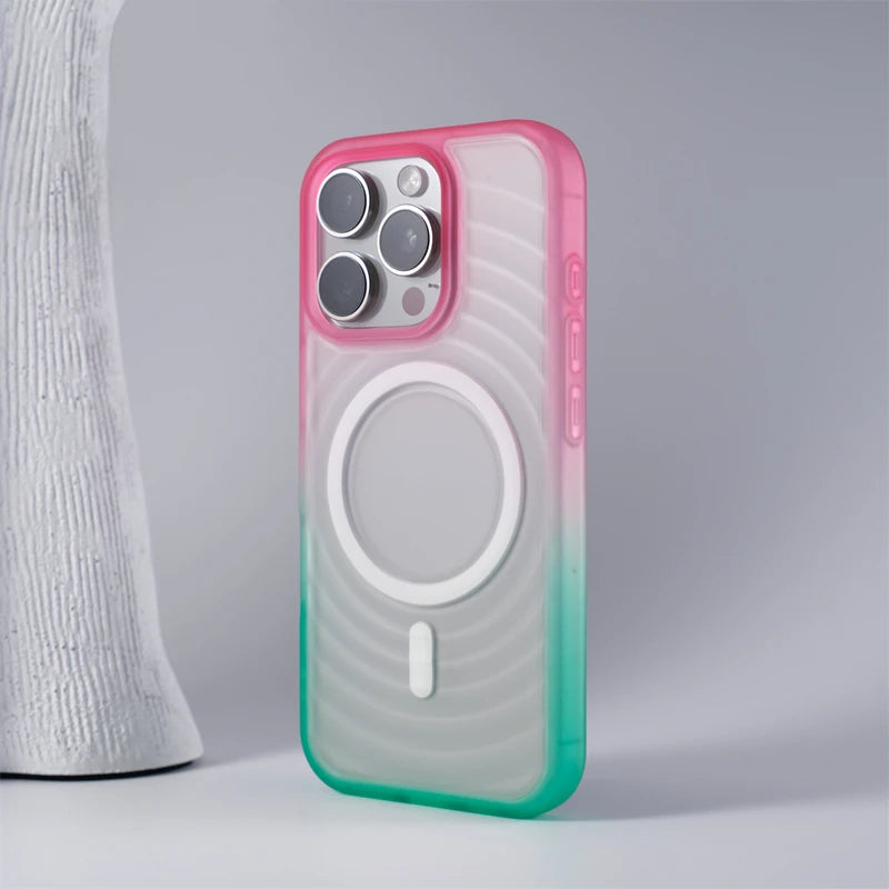 Creative 3D Circle Waves Magnetic Case for iPhone