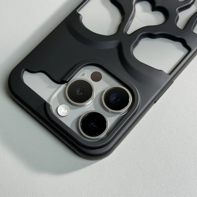 Creative Hollow Skull Cooling Case For iPhone