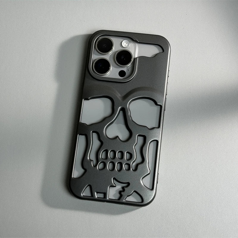 Creative Hollow Skull Cooling Case For iPhone