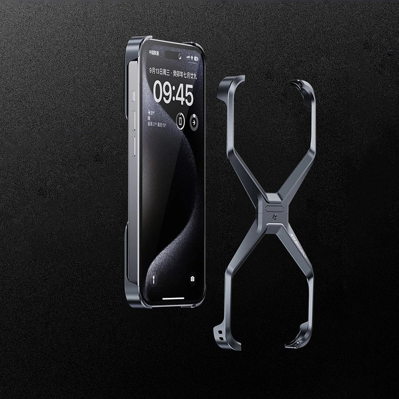 Detachable Aluminum Alloy Rimless Anti-fall Case For iPhone