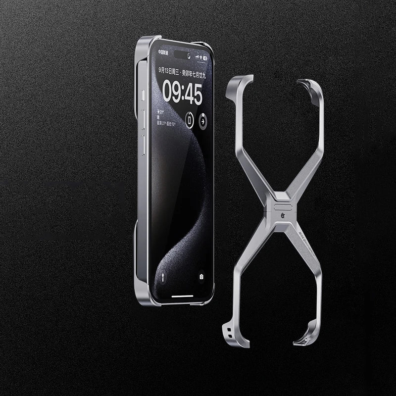 Detachable Aluminum Alloy Rimless Anti-fall Case For iPhone