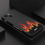 Liquid Silicone Fierce Fire Case For iPhone