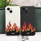 Liquid Silicone Fierce Fire Case For iPhone