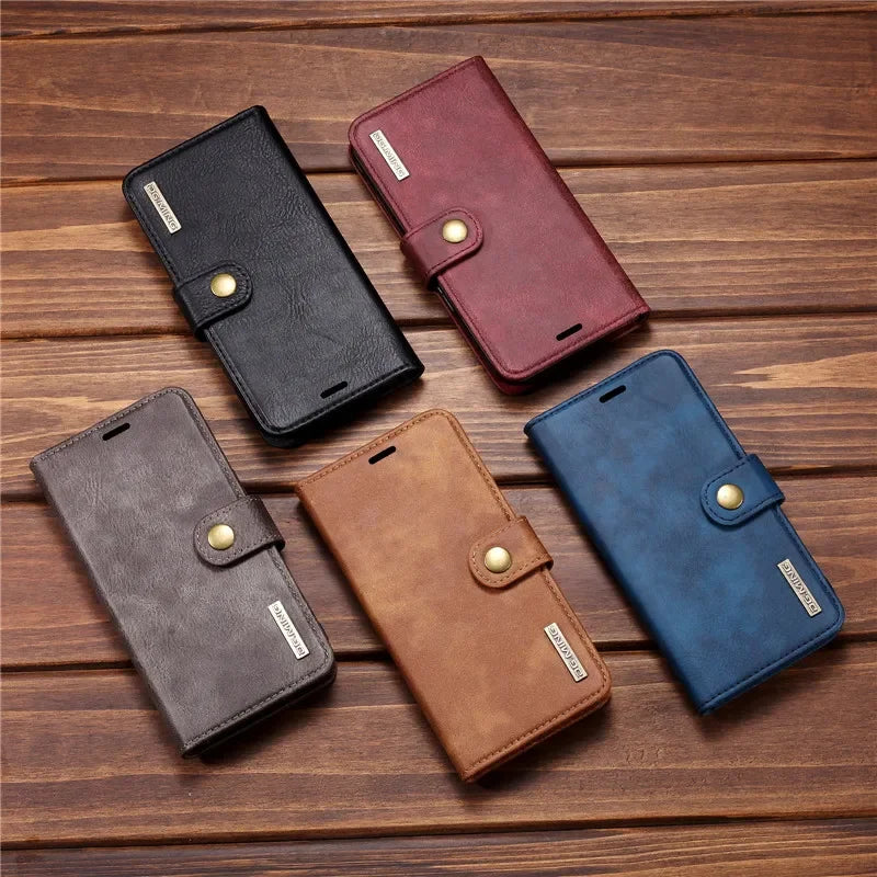 Flip Leather Magnetic Wallet Card Back Case for iPhone