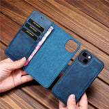 Flip Leather Magnetic Wallet Card Back Case for iPhone