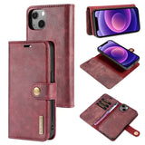 Flip Leather Magnetic Wallet Card Back Case for iPhone