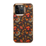 Floral Texture Luxury Wooden Case For iPhone