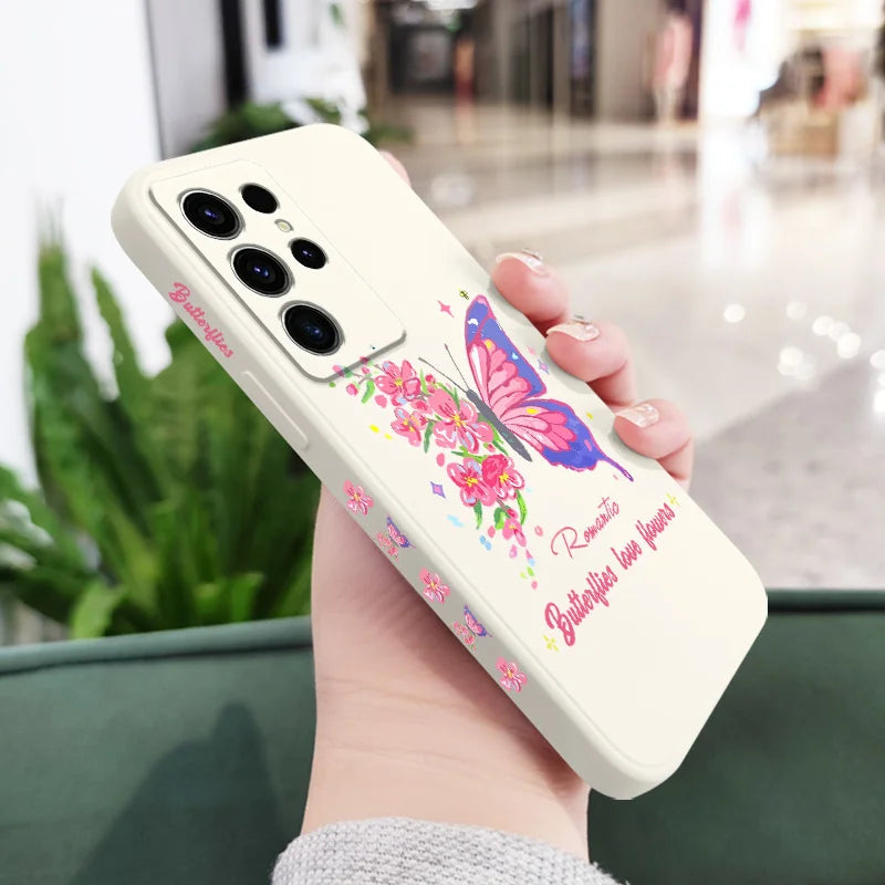 Flower Butterfly Phone Case For Samsung