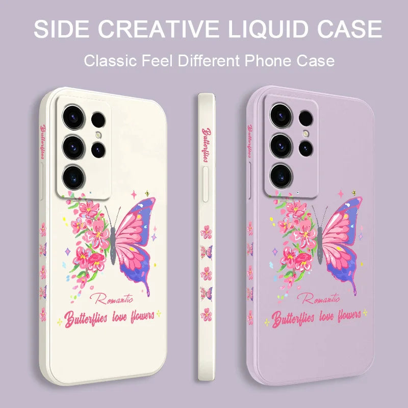 Flower Butterfly Phone Case For Samsung