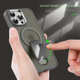 Magnetic Stand Invisible Hard Anti-fall Matte Case for iPhone