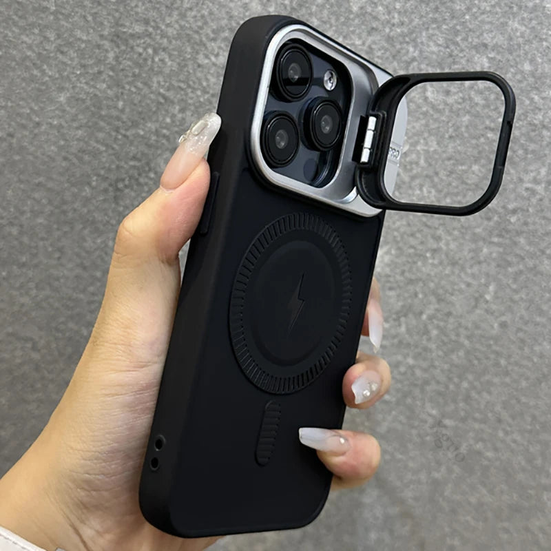 Matte Magnetic Stand Case for iPhone