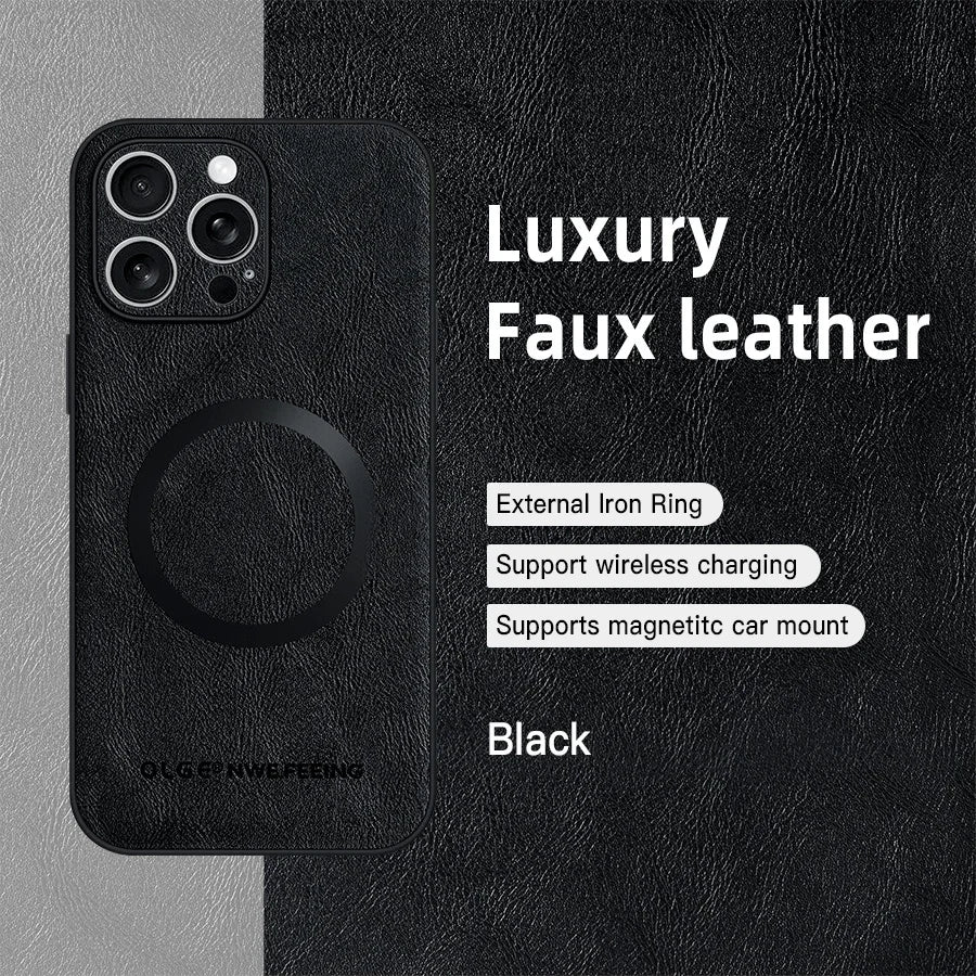 Magnetic Leather Protective Case for IPhone