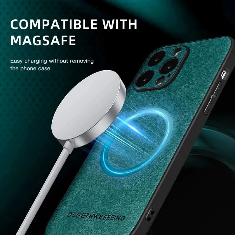 Magnetic Leather Protective Case for IPhone