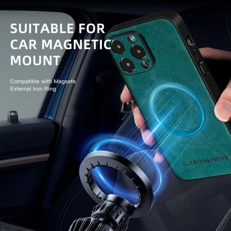 Magnetic Leather Protective Case for IPhone