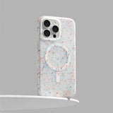 Silicone Shockproof Translucent Art Ink Dots Magnetic Case For iPhone