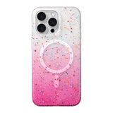 Silicone Shockproof Translucent Art Ink Dots Magnetic Case For iPhone