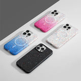 Silicone Shockproof Translucent Art Ink Dots Magnetic Case For iPhone