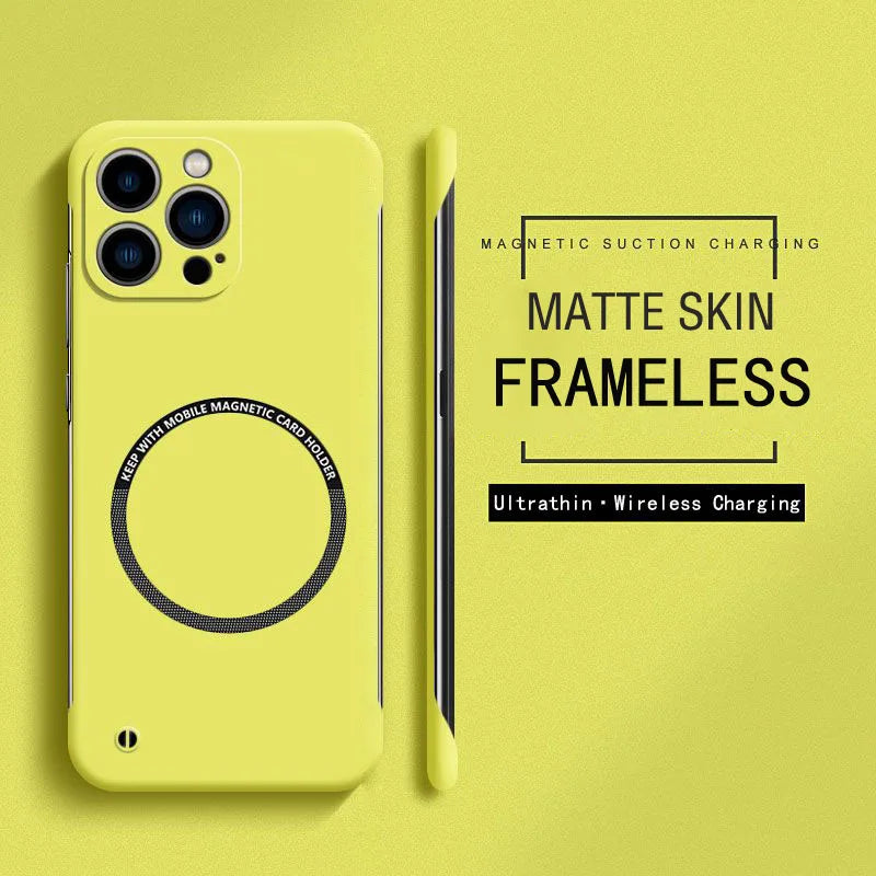 Ultra Thin Hard PC Magnetic Frameless Case For iPhone