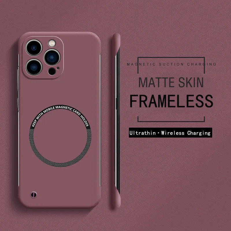 Ultra Thin Hard PC Magnetic Frameless Case For iPhone