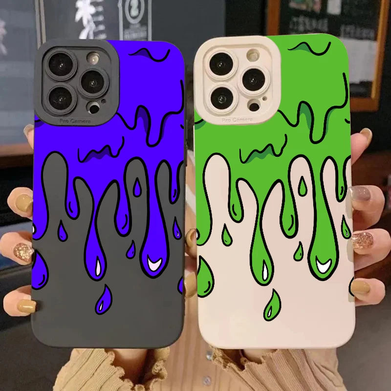 Fun Paint Graffiti Art Shockproof Silicone Case For iPhone