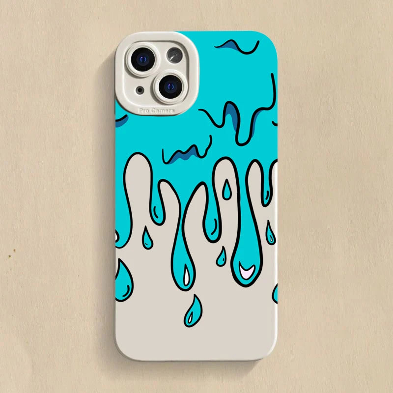 Fun Paint Graffiti Art Shockproof Silicone Case For iPhone