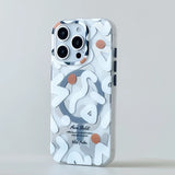 Frosted Hard Geometric Graffiti Magnetic Case for iPhone