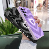 Silicone Gradient Love Case For Samsung Galaxy