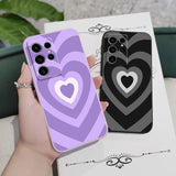 Silicone Gradient Love Case For Samsung Galaxy