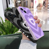 Silicone Gradient Love Case For iPhone