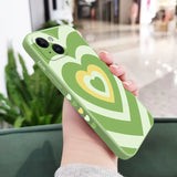 Silicone Gradient Love Case For iPhone