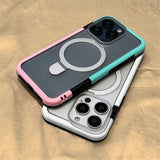 Hit Color Bumper Detachable 2 in 1 Stand Magnetic Case for iPhone