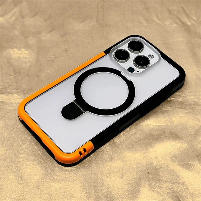 Hit Color Bumper Detachable 2 in 1 Stand Magnetic Case for iPhone