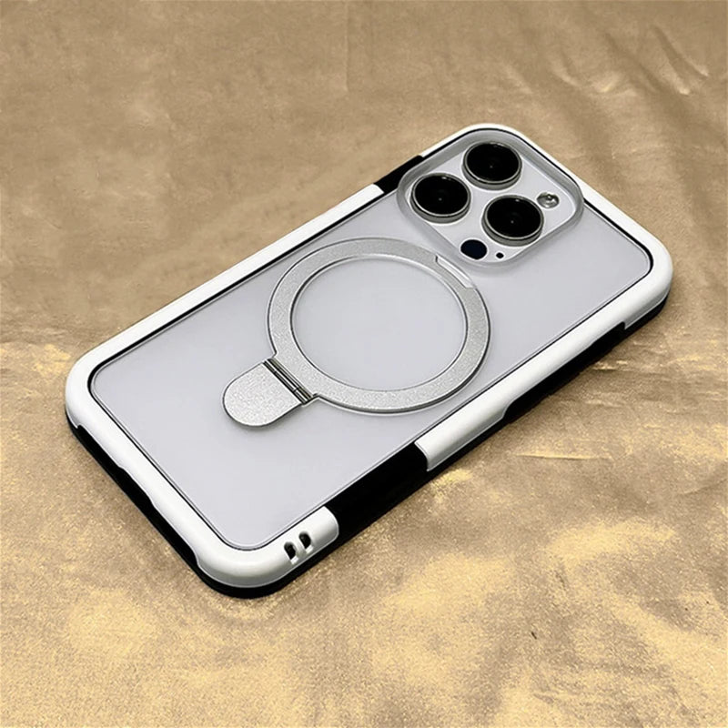 Hit Color Bumper Detachable 2 in 1 Stand Magnetic Case for iPhone