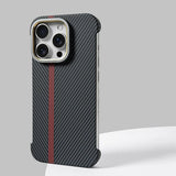 Hit Color Carbon Fibre Magnetic Borderless Case for iPhone