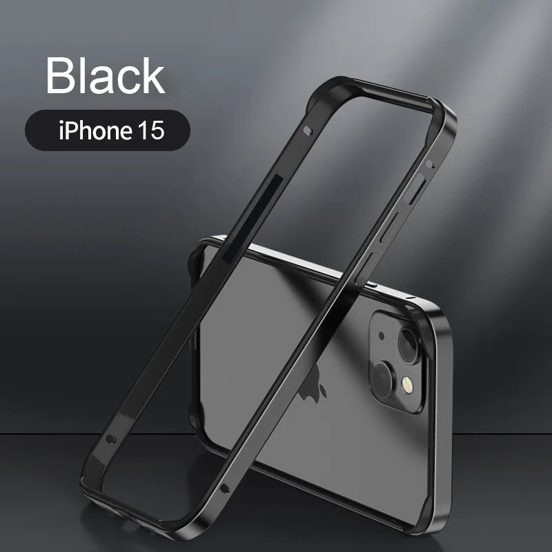 Hybrid Silicone Frame Aluminum Metal Case For iPhone