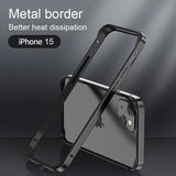 Hybrid Silicone Frame Aluminum Metal Case For iPhone