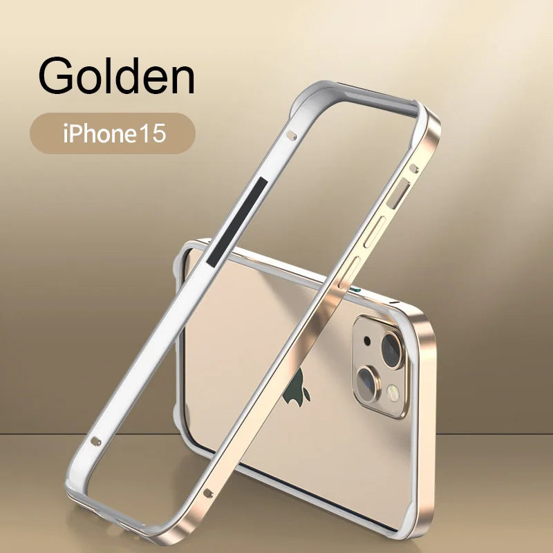 Hybrid Silicone Frame Aluminum Metal Case For iPhone