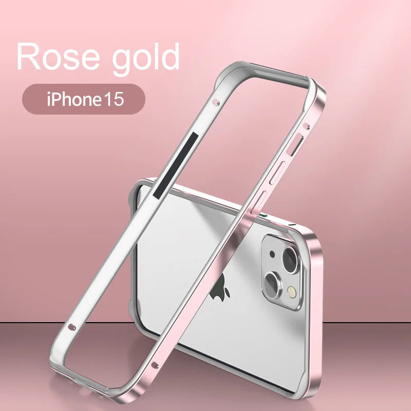 Hybrid Silicone Frame Aluminum Metal Case For iPhone