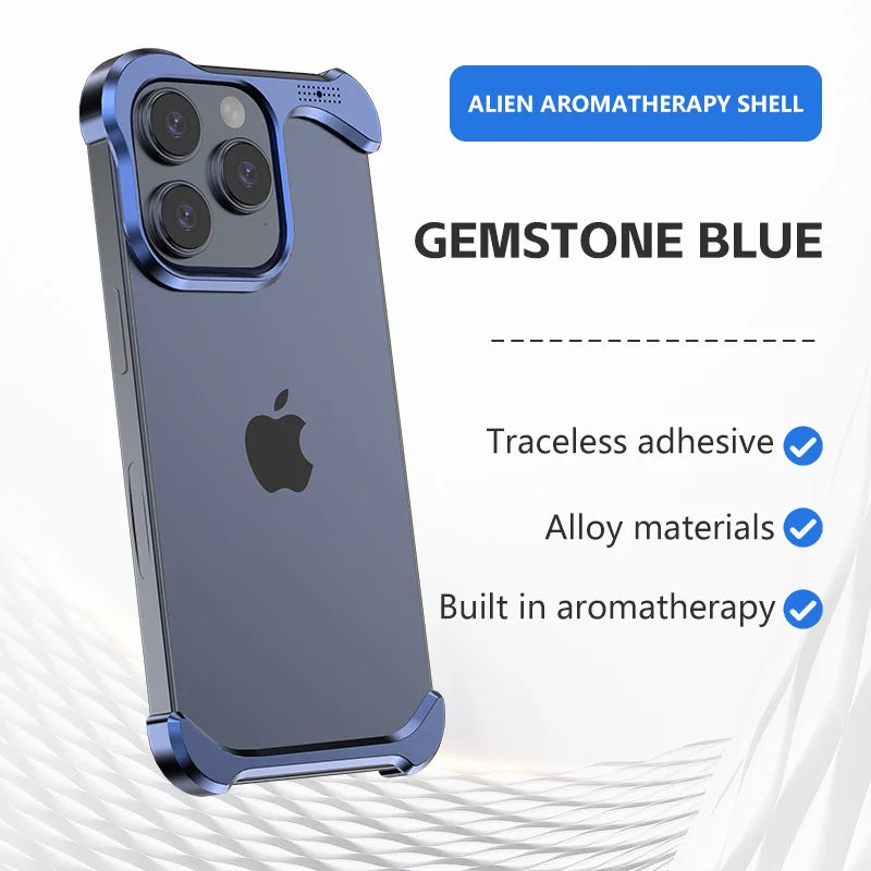 m2bra　iPhone Irregular Titanium Alloy Bumper Borderless Case for iPhone