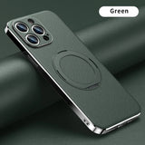 Leather Magnetic Ring Holder case For iPhone