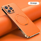 Leather Magnetic Ring Holder case For iPhone