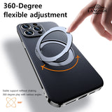 Leather Magnetic Ring Holder case For iPhone