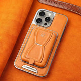 Leather Wallet Stand Case For iPhone