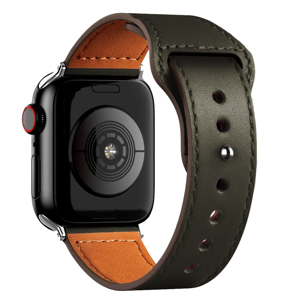 Leather strap For Apple watch band