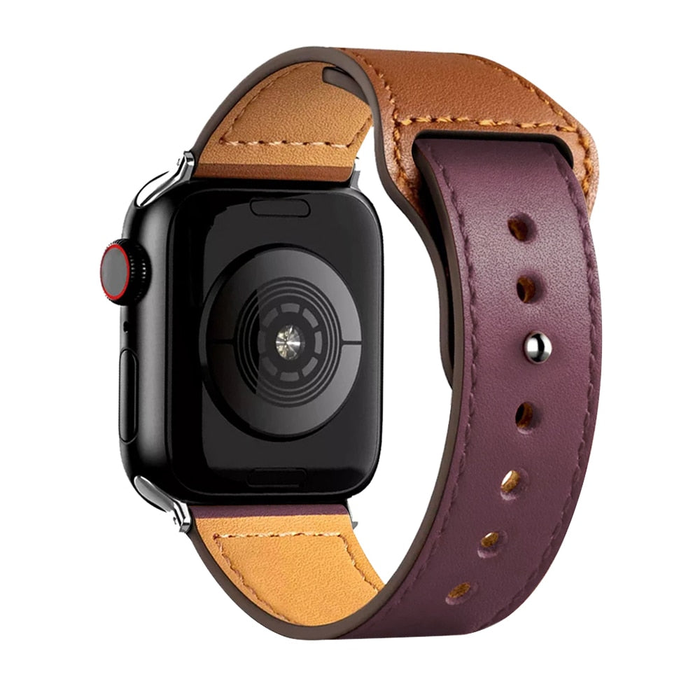 Leather strap For Apple watch band