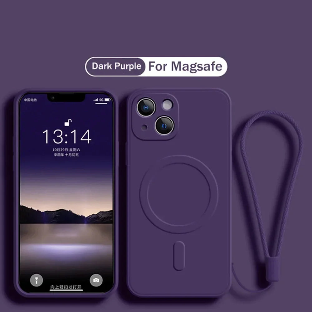 Liquid Silicone Magnetic Case For iPhone