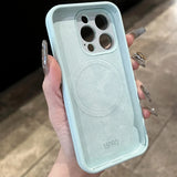 Solid Color Liquid Silicone Magnetic Case For iPhone