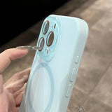 Solid Color Liquid Silicone Magnetic Case For iPhone