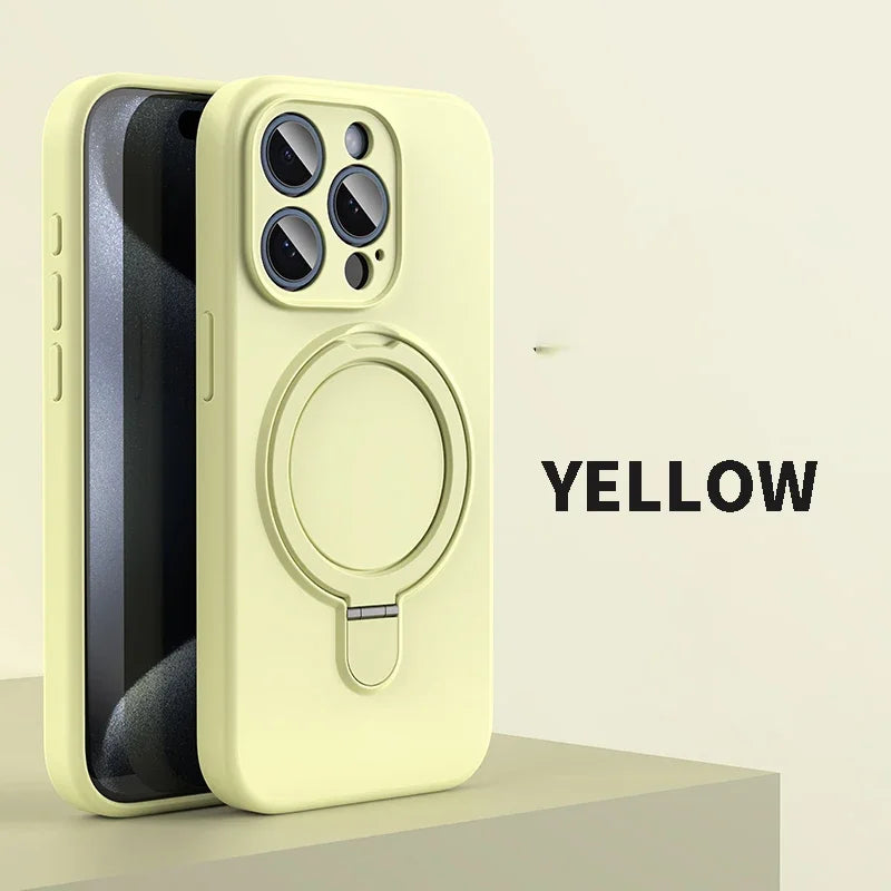 Liquid Silicone Stand Ring Holder Magnetic For iPhone